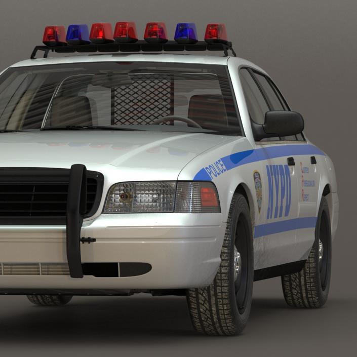 Generic Police Car NYPD Simple Interior 3D model