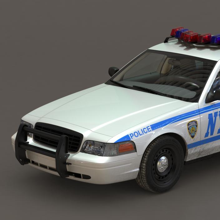 Generic Police Car NYPD Simple Interior 3D model