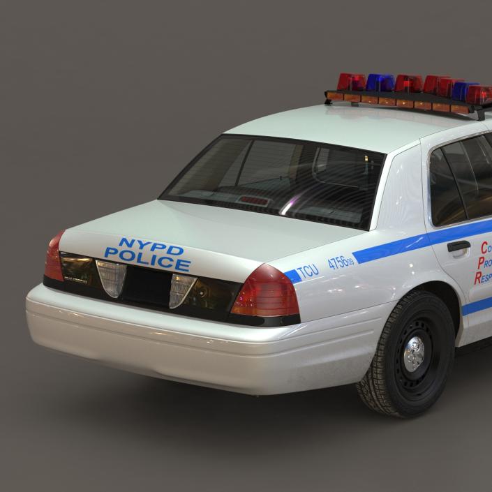 Generic Police Car NYPD Simple Interior 3D model