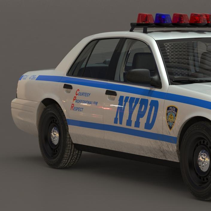 Generic Police Car NYPD Simple Interior 3D model