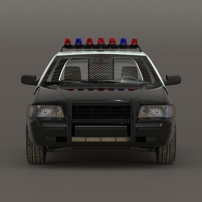 Generic Police Car 2 Rigged 3D