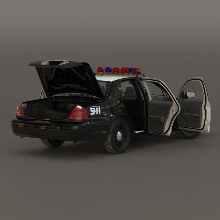 Generic Police Car 2 Rigged 3D