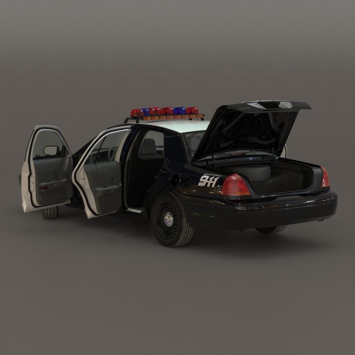 Generic Police Car 2 Rigged 3D