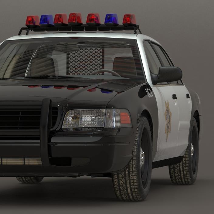 Generic Police Car 2 Rigged 3D