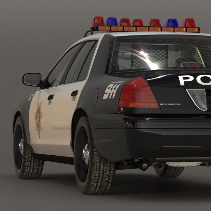 Generic Police Car 2 Rigged 3D