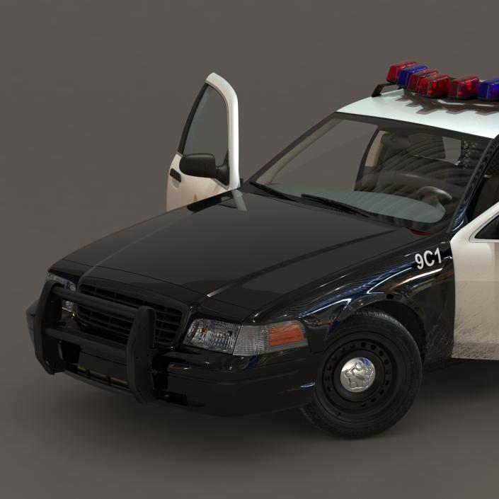 Generic Police Car 2 Rigged 3D