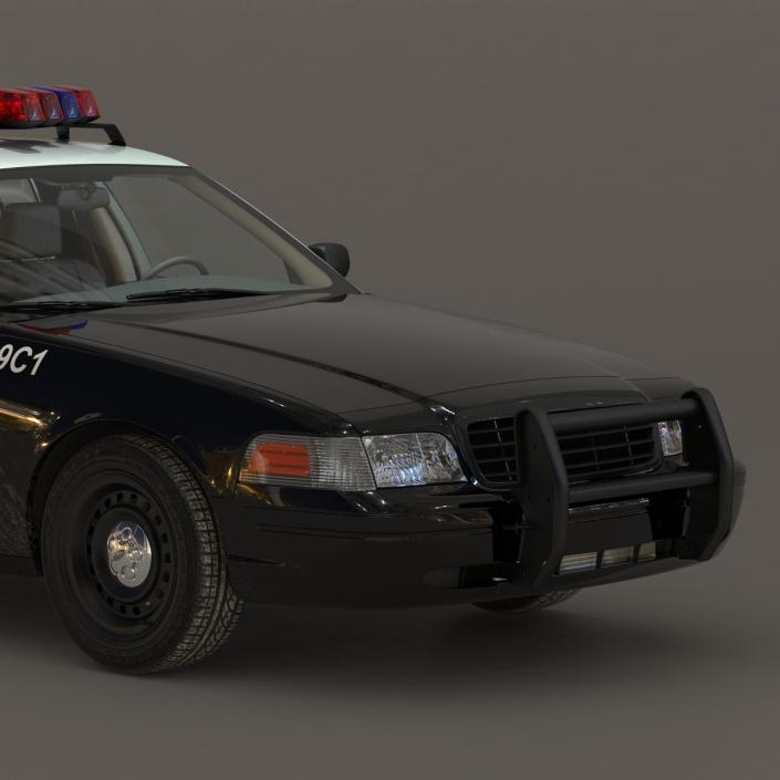 Generic Police Car 2 Rigged 3D