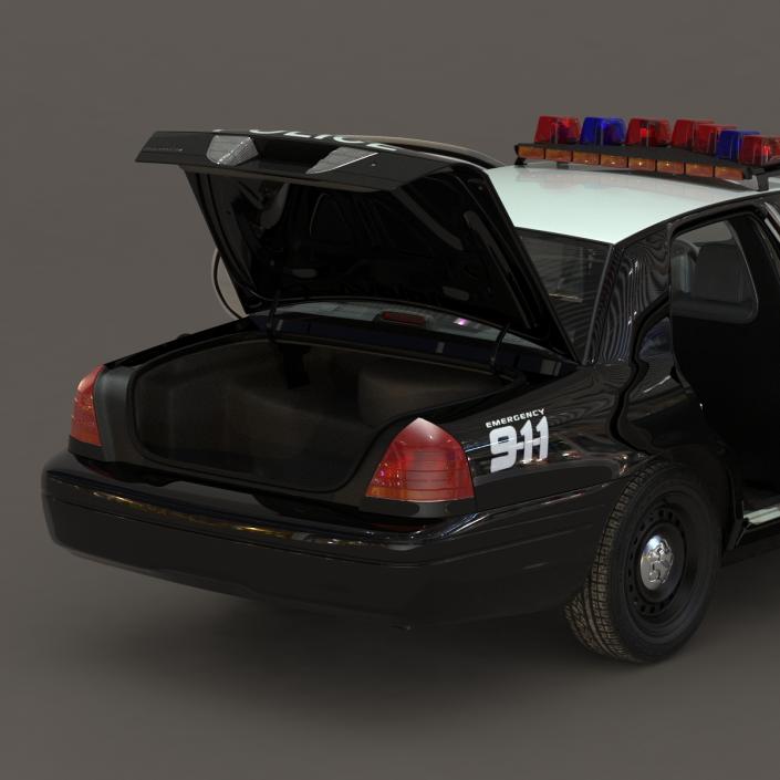 Generic Police Car 2 Rigged 3D