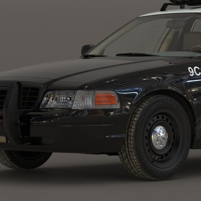 Generic Police Car 2 Rigged 3D