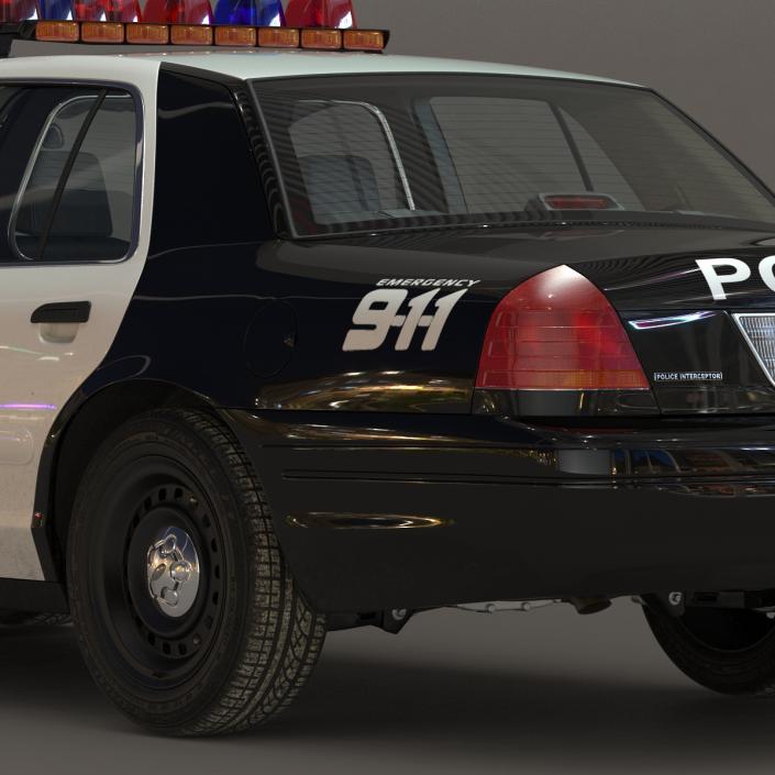 Generic Police Car 2 Rigged 3D