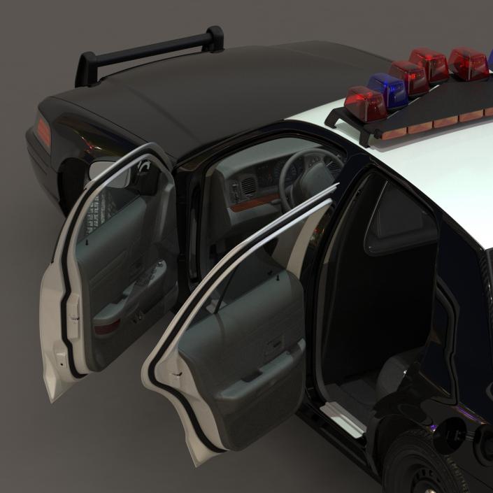 Generic Police Car 2 Rigged 3D