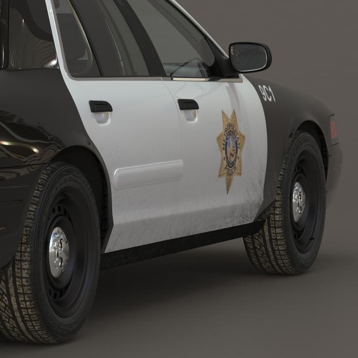 Generic Police Car 2 Rigged 3D