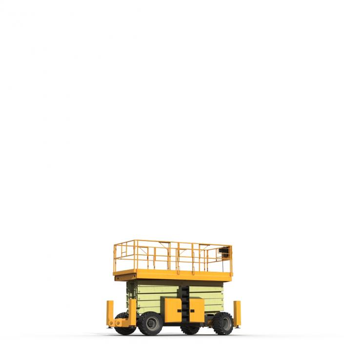 Engine Powered Scissor Lift Generic 3 Rigged 3D model