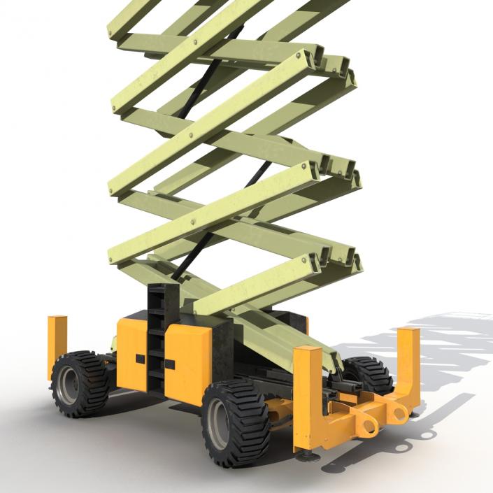 Engine Powered Scissor Lift Generic 3 Rigged 3D model