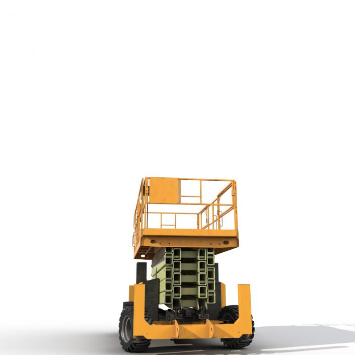 Engine Powered Scissor Lift Generic 3 Rigged 3D model