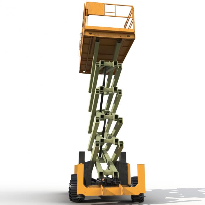 Engine Powered Scissor Lift Generic 3 Rigged 3D model