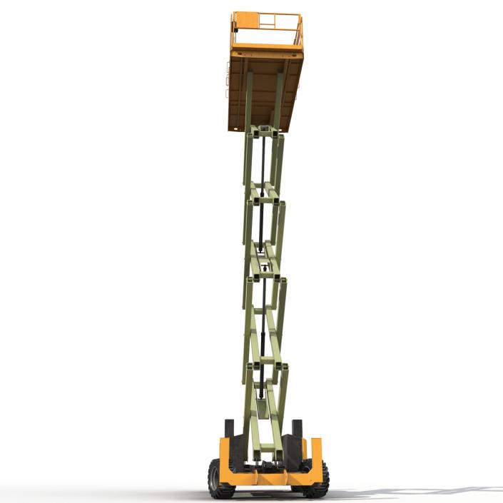 Engine Powered Scissor Lift Generic 3 Rigged 3D model