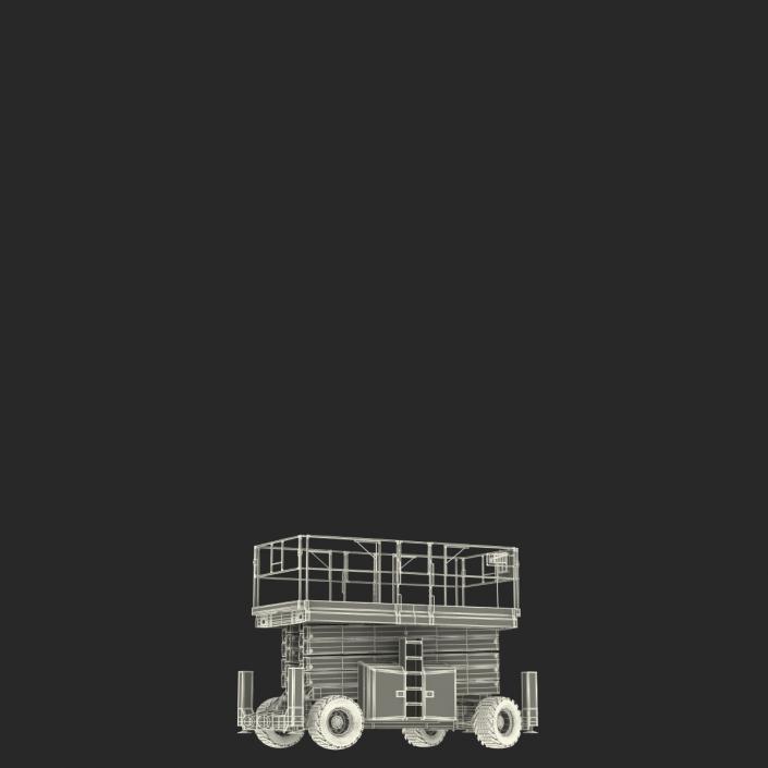 Engine Powered Scissor Lift Generic 3 Rigged 3D model