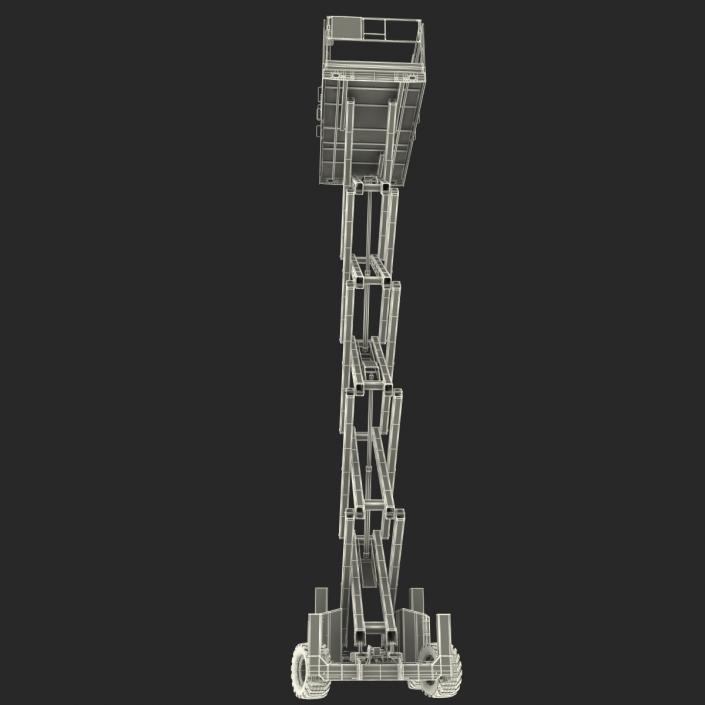 Engine Powered Scissor Lift Generic 3 Rigged 3D model