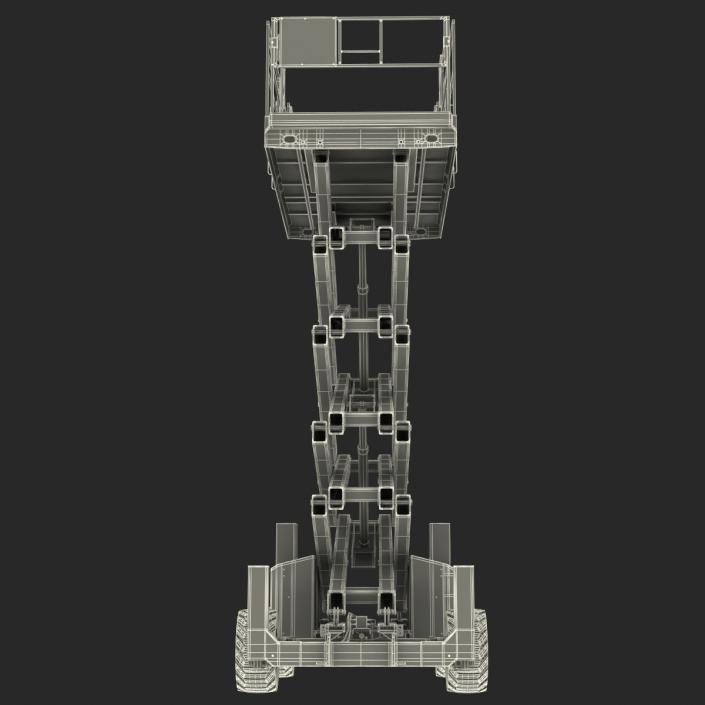 Engine Powered Scissor Lift Generic 3 Rigged 3D model