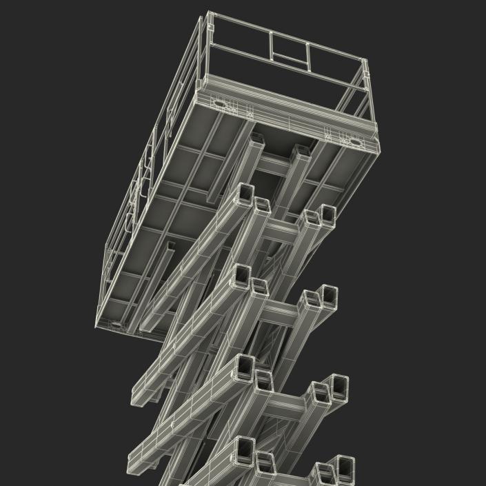 Engine Powered Scissor Lift Generic 3 Rigged 3D model