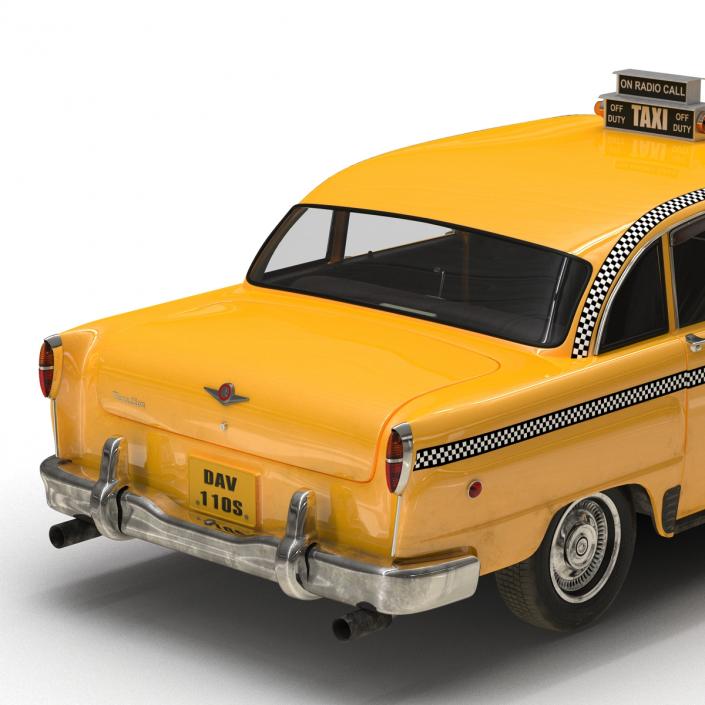 3D Old NYC Checker Cab Rigged