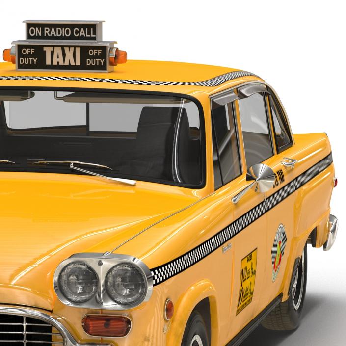 3D Old NYC Checker Cab Rigged