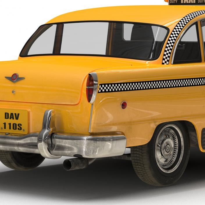 3D Old NYC Checker Cab Rigged