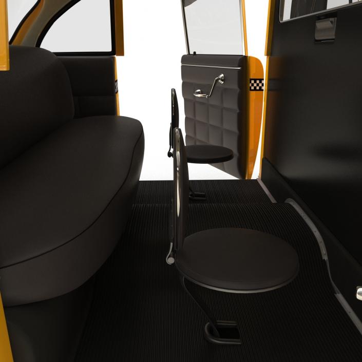 3D Old NYC Checker Cab Rigged