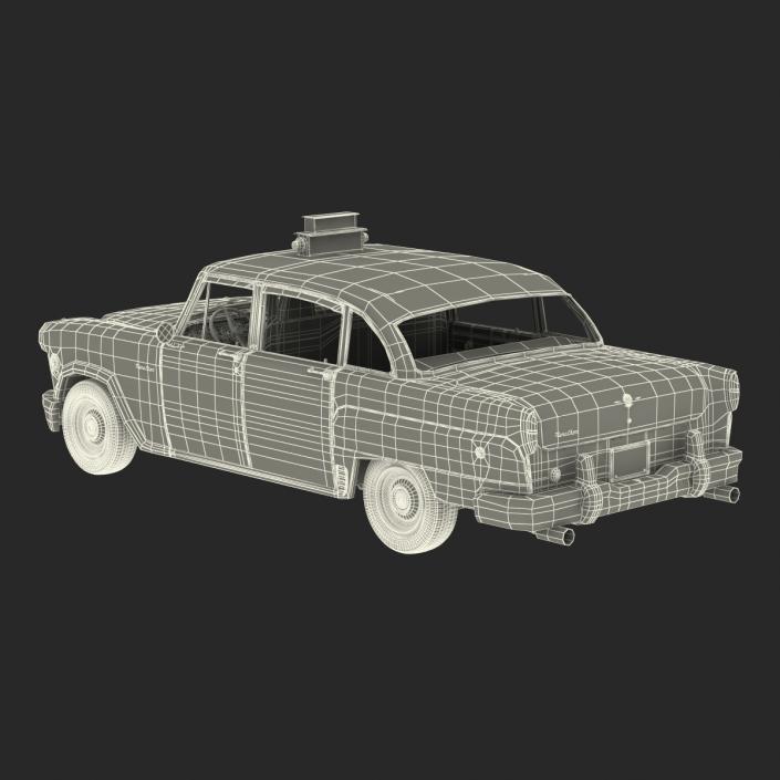 3D Old NYC Checker Cab Rigged