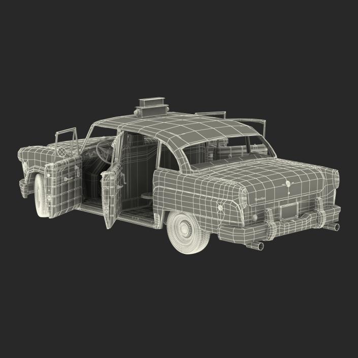 3D Old NYC Checker Cab Rigged