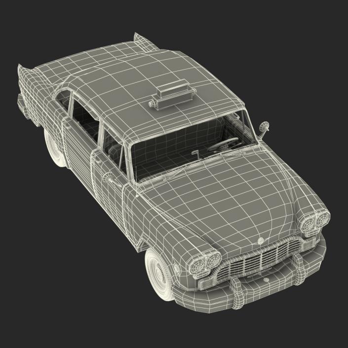 3D Old NYC Checker Cab Rigged