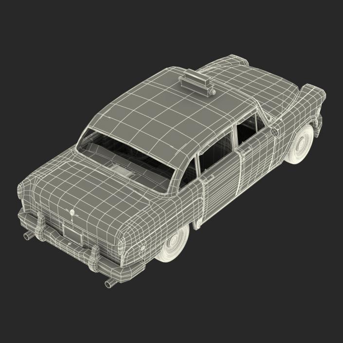 3D Old NYC Checker Cab Rigged