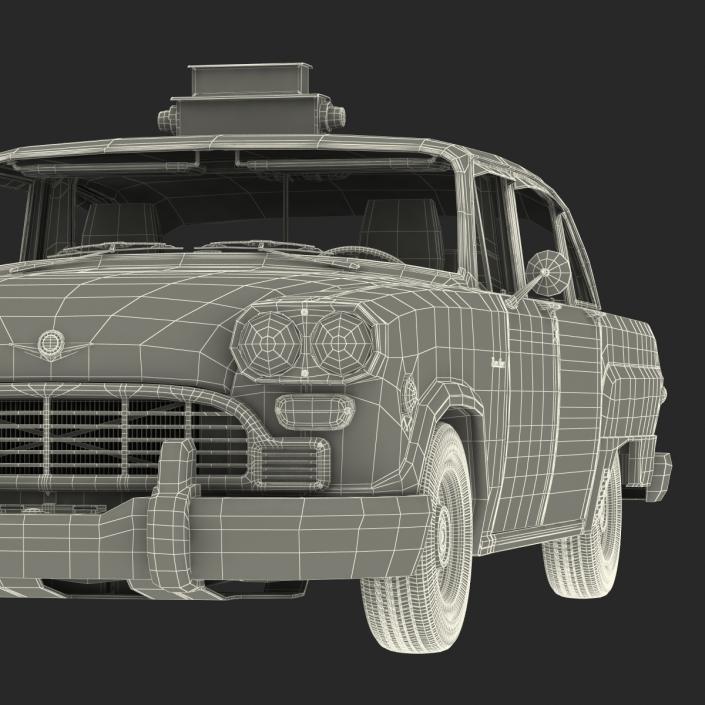 3D Old NYC Checker Cab Rigged