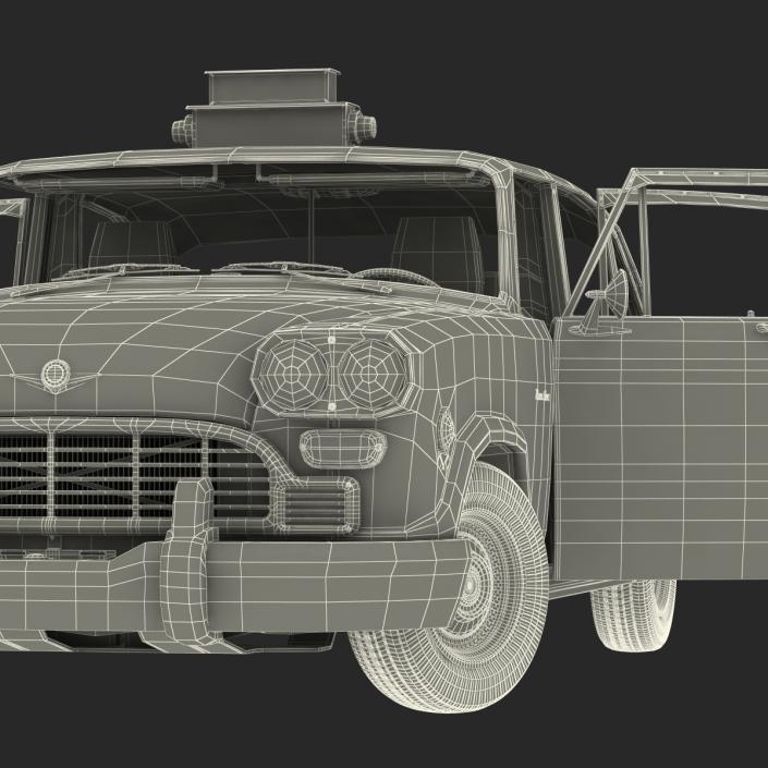 3D Old NYC Checker Cab Rigged