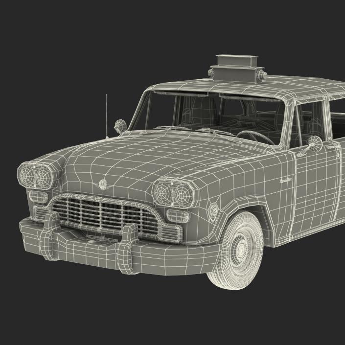 3D Old NYC Checker Cab Rigged