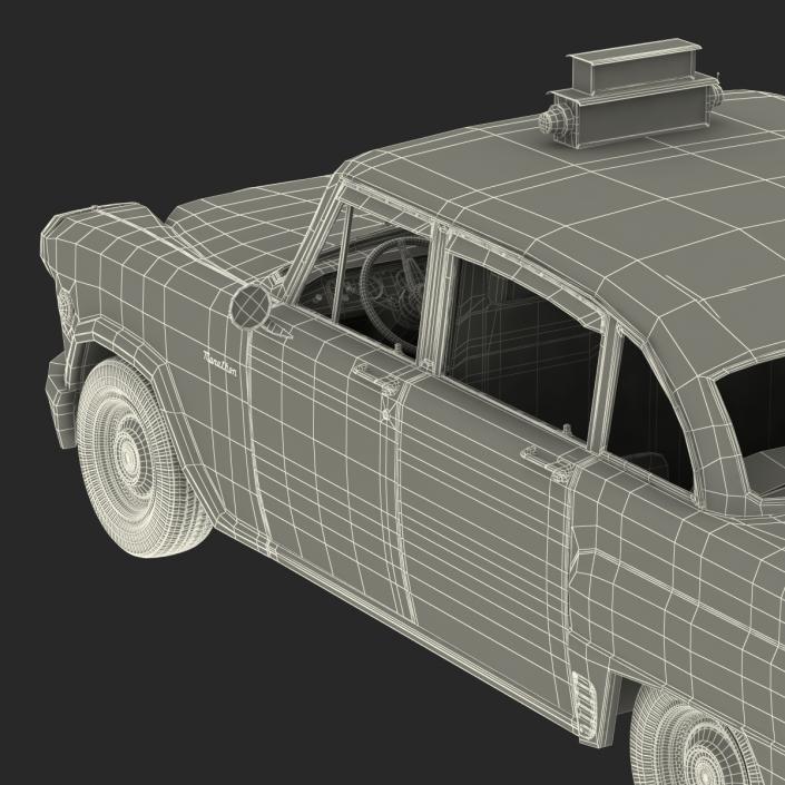 3D Old NYC Checker Cab Rigged