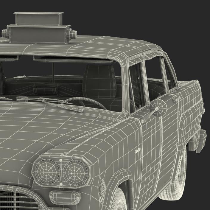 3D Old NYC Checker Cab Rigged