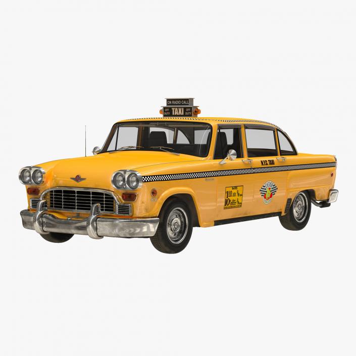 OLD NYC Checker Cab 3D model