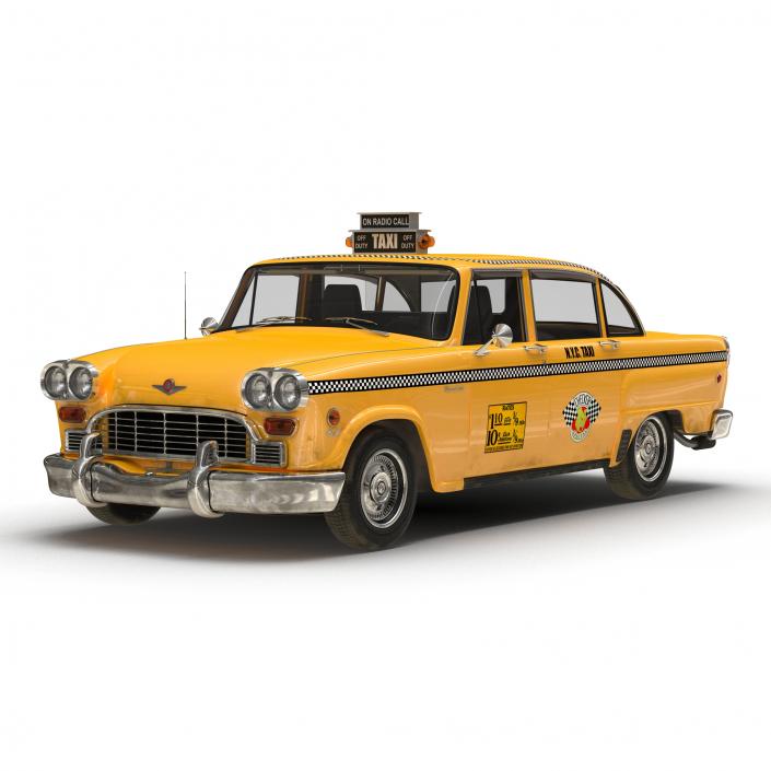 OLD NYC Checker Cab 3D model