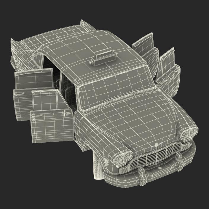 3D model OLD NYC Checker Cab Simple Interior