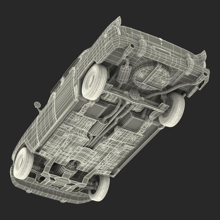 3D model OLD NYC Checker Cab Simple Interior