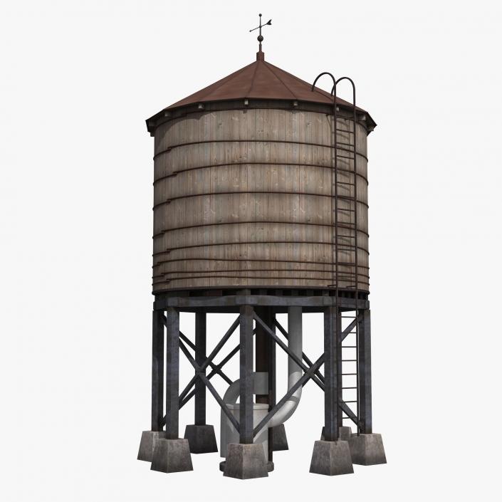 Rooftop Water Tower 3D model