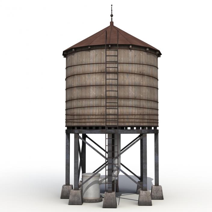 Rooftop Water Tower 3D model