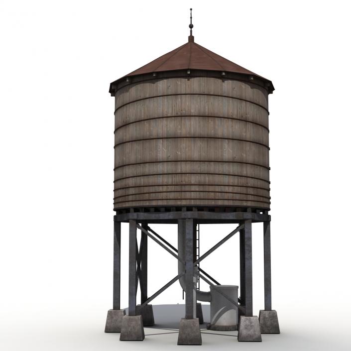 Rooftop Water Tower 3D model