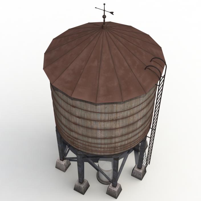 Rooftop Water Tower 3D model