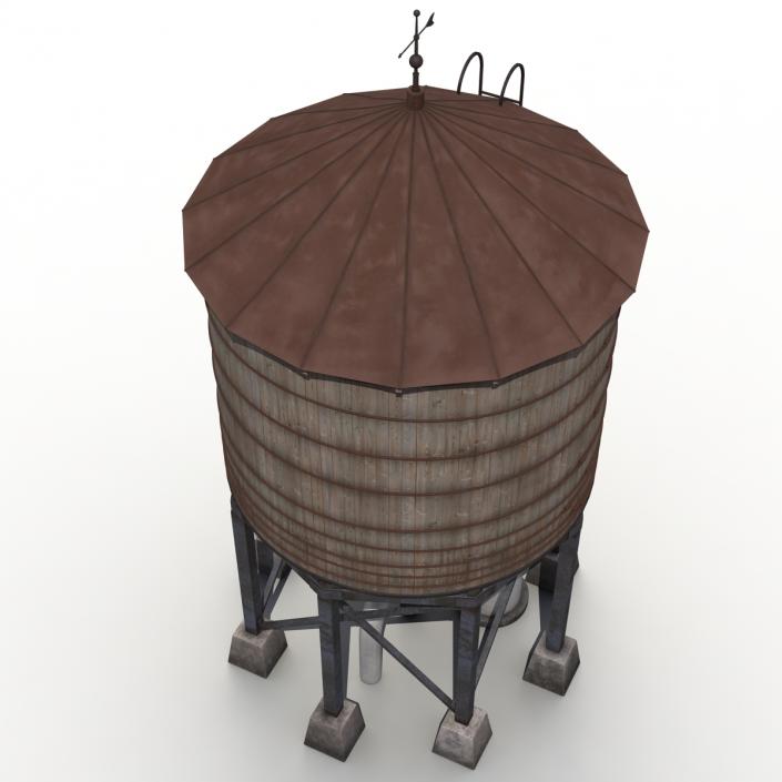 Rooftop Water Tower 3D model