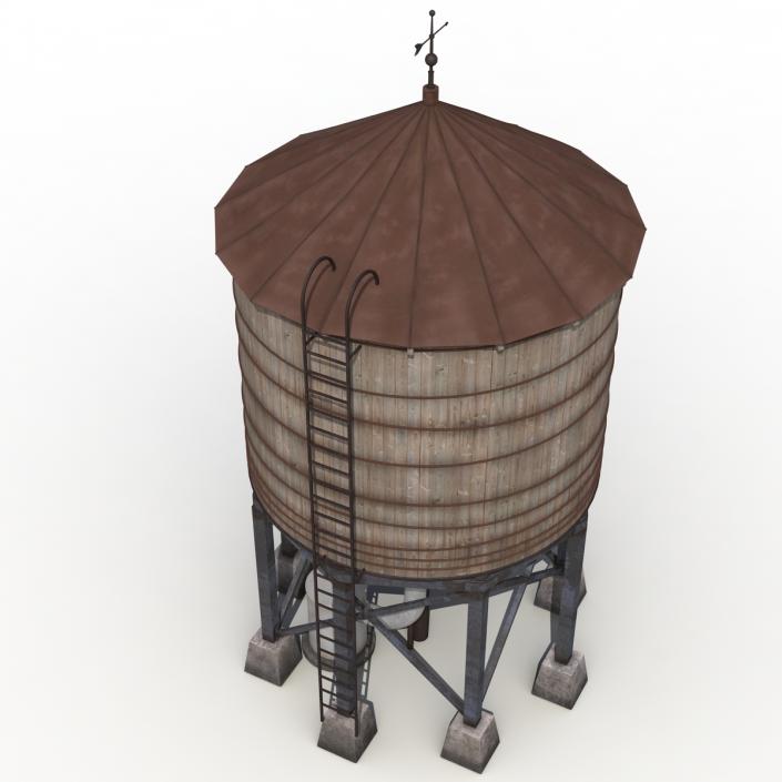 Rooftop Water Tower 3D model