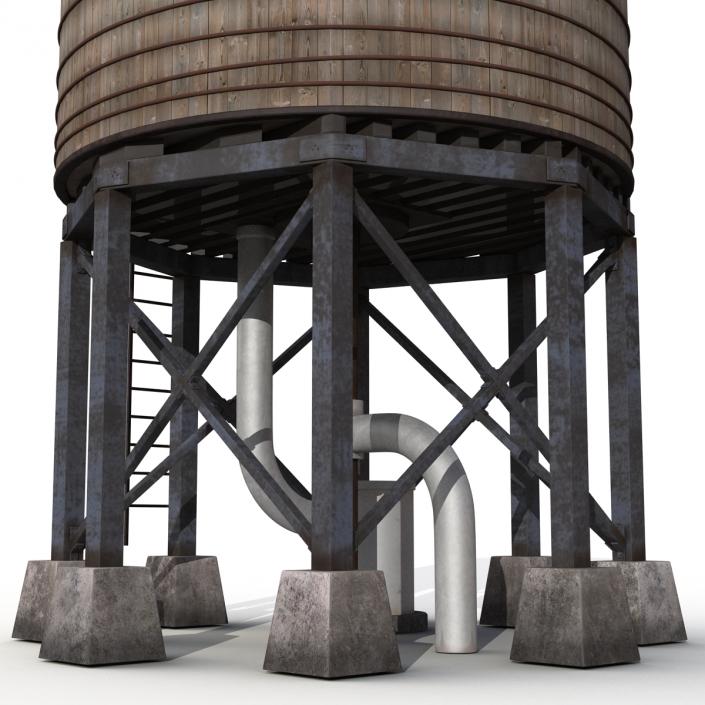 Rooftop Water Tower 3D model