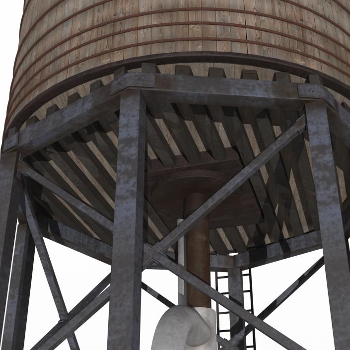 Rooftop Water Tower 3D model